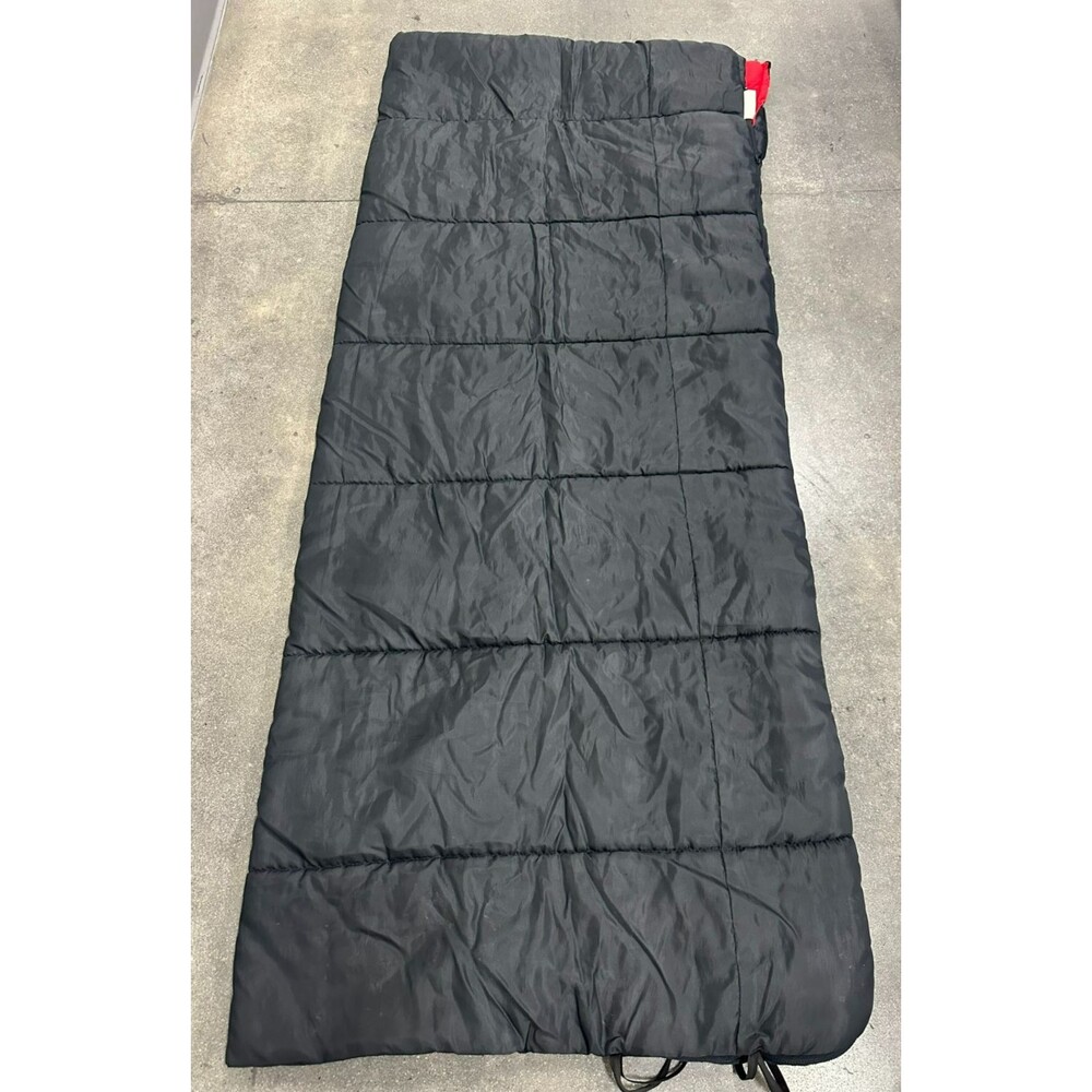 Wenzel 40F Camping Outdoor Black Red Fleeced Lined Sleeping Bag